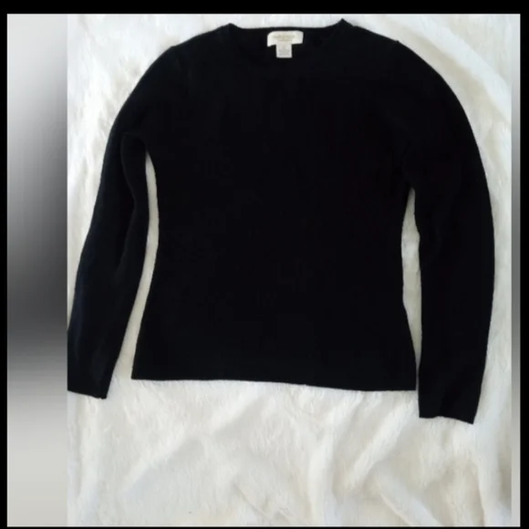 PECK & PECK 100% Cashmere 2 Ply Black Pullover Sweater | S - Picture 3 of 6